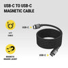 SCOSCHE STRIKELINE COBRA 6" USB-C™ TO USB-C™ BRAIDED MAGNETIC CABLE POWER DELIVERY - BLACK