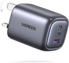 UGREEN Nexode S Fast Charger GaN 2 USB-C and USB Ports 65W - Gray