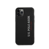 U.S.Polo Assn.Silicone Effect Case Vertical Logo for iPhone (2019) - Black