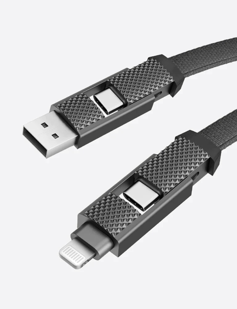 BAZIC GOCHARGE ALUCABLE 4 IN 1 ALUMINIUM USB PD FAST CHARGE - 15cm Model