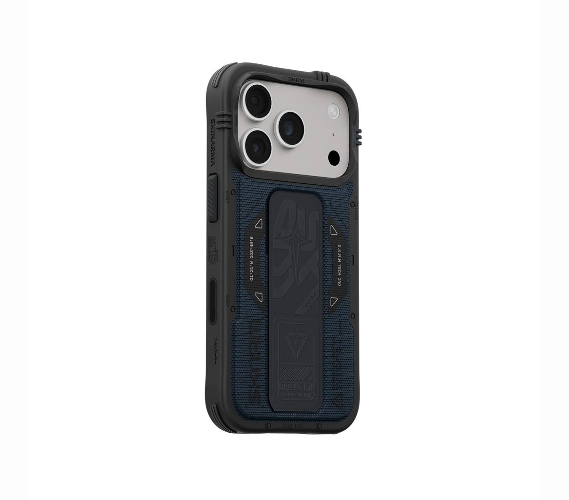 SKINARMA Phantom MagSafe Case with Grip Stand for iPhone 18 Pro – Blue