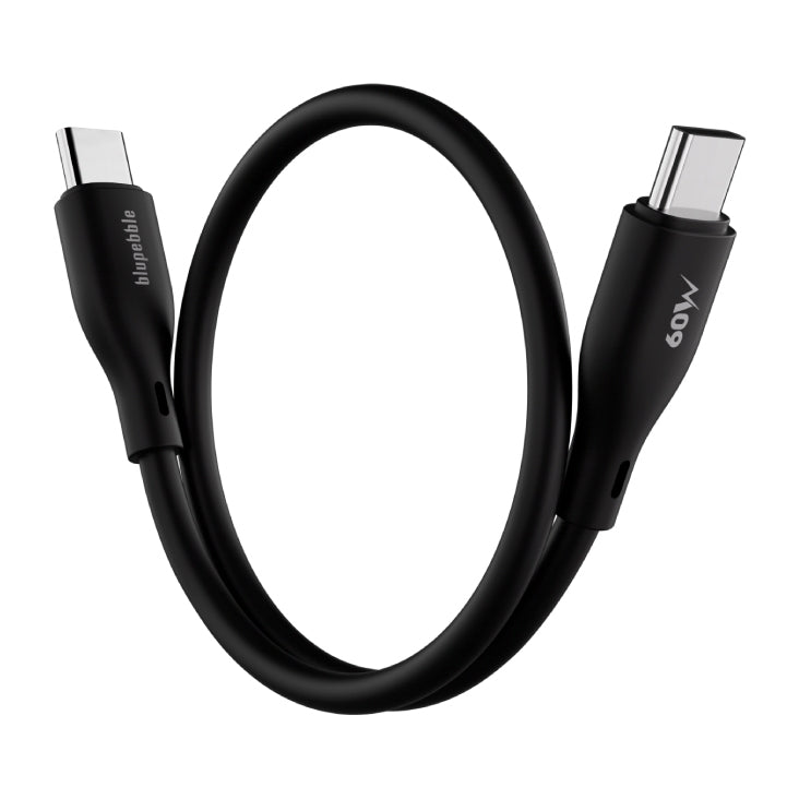 Blupebble PowerFlow PD 60W USB-C To USB-C Cable 20cm - Black