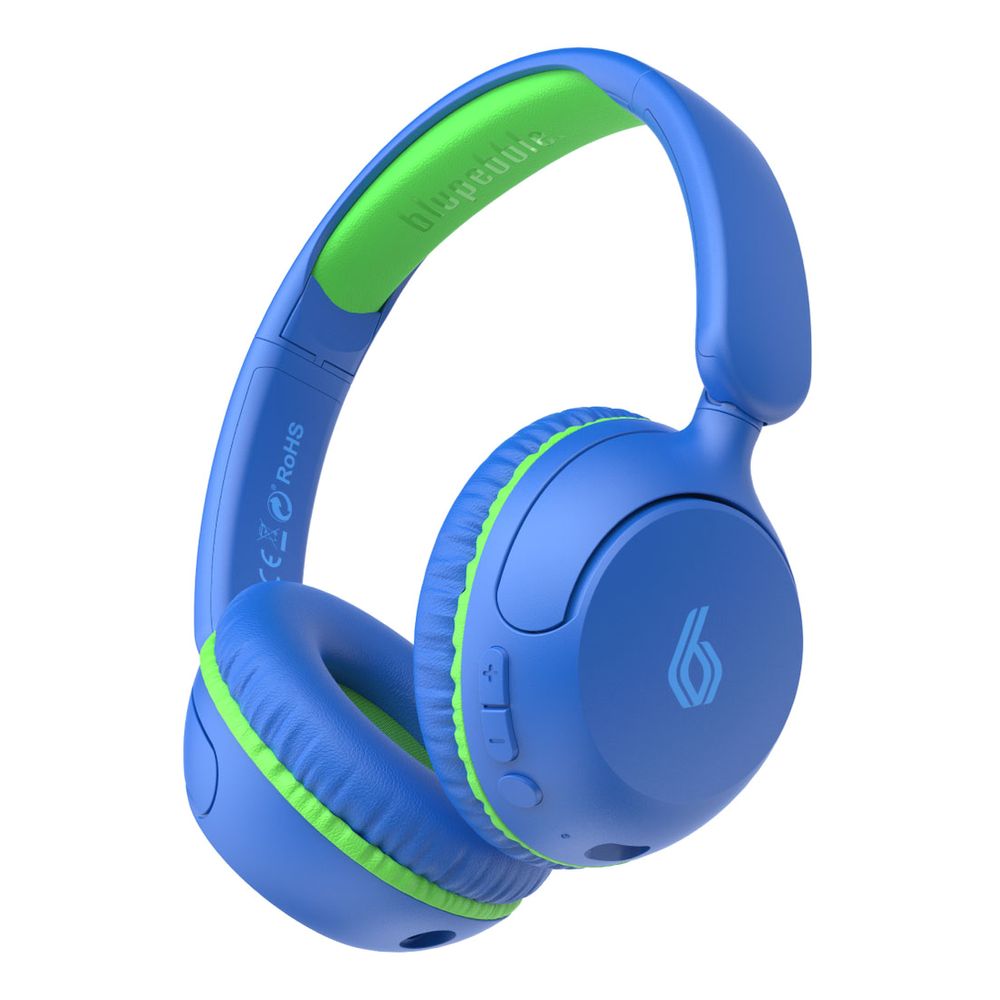 Blupebble Wireless & Wired On-Ear Headphones with Foldable Design Google Assistant - Blue