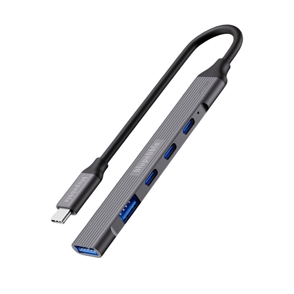 Blupebble C5-Port Multiport Hub- Gray