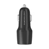 Powerology Dual Port LED Car Charger PD 20W+QC 18W with Type-C to Type-C Cable 0.9M 3A - Black