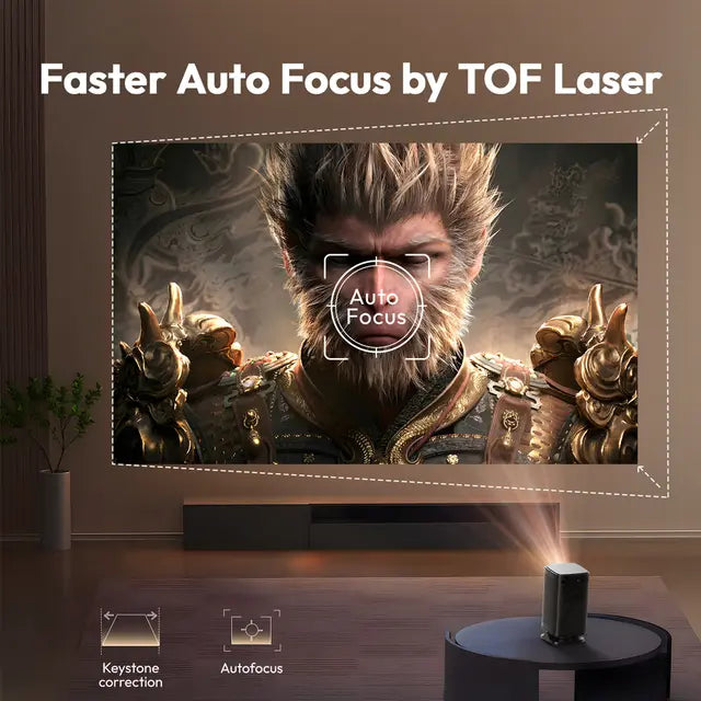 BYINTEK P70X Mini Projector – 10000mAh Built-in Battery