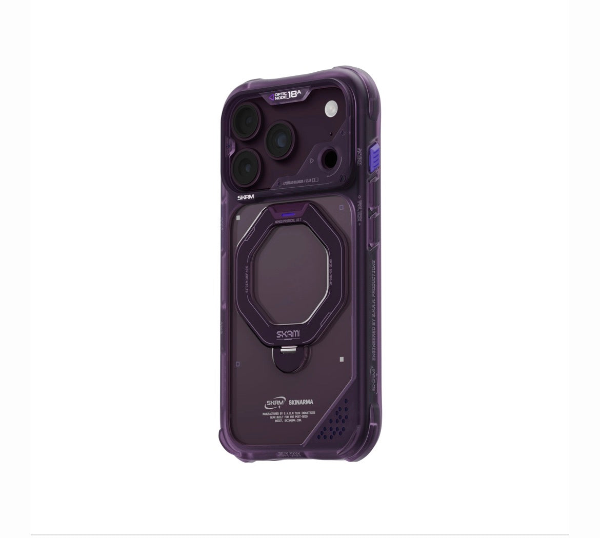 SKINARMA Saturn MagSafe Case with Rotating Kickstand for iPhone 18 Pro – Burgundy