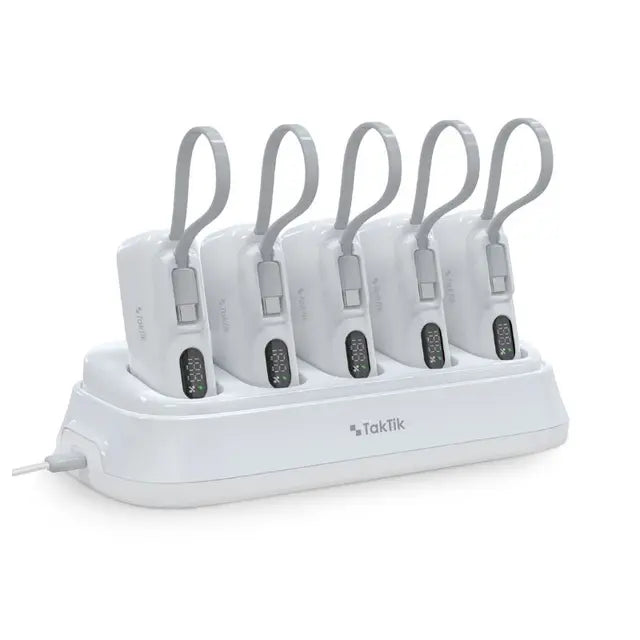 Taktik 10000mAh Power Bank Set with Charging Station (5-Piece)