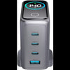 Powerology 140W 4-Port GaN Charger with TFT Display - Black