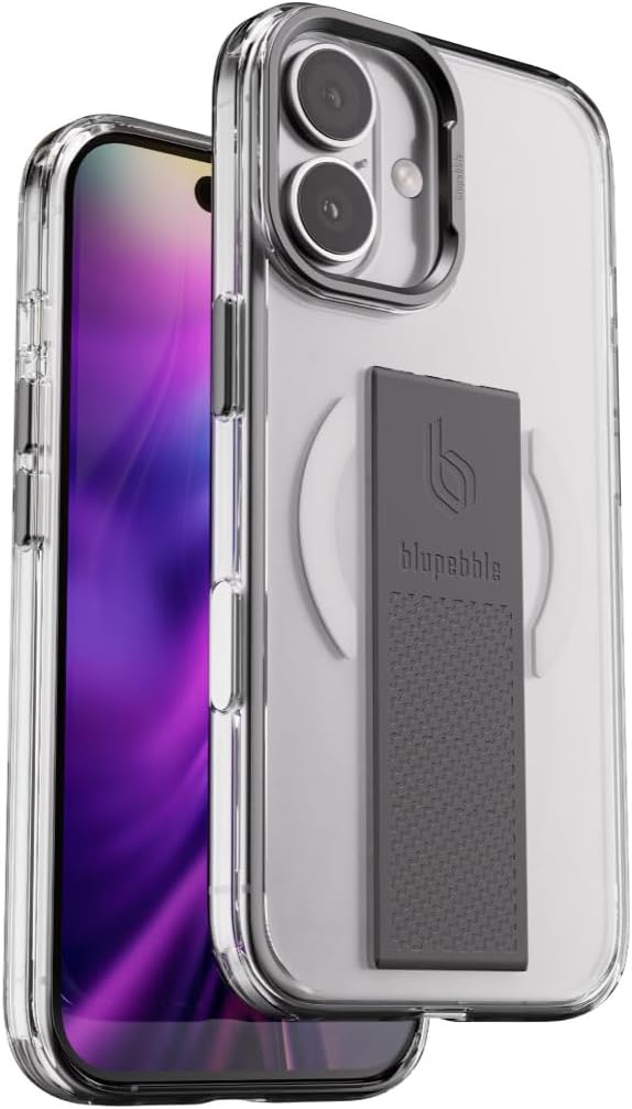 BLUPEBBLE iPhone 17 GripFlex Case MagSafe Grey
