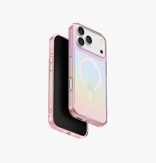 UNIQ Iridescia iPhone 17 Pro Max Case – Holographic Clear Design