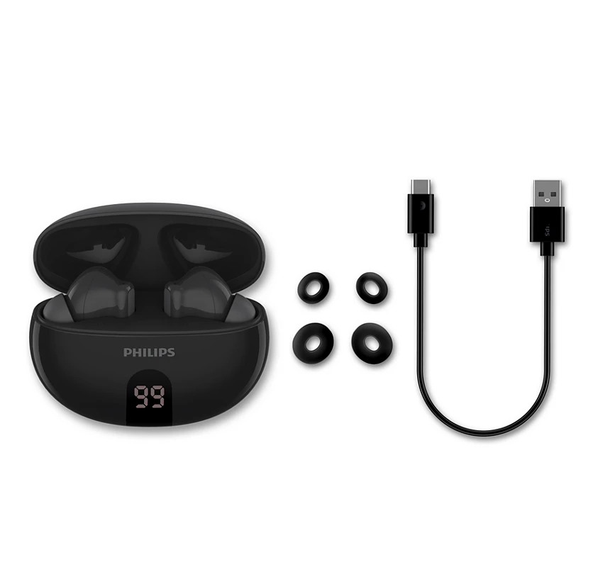 Philips True Wireless Earbuds - Black