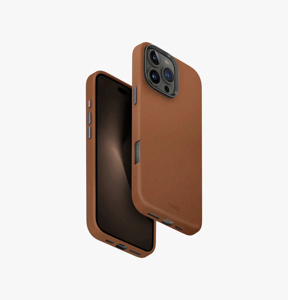 Uniq Lyden Premium Leatherette Case For IPhone 16 Series - Caramel Model