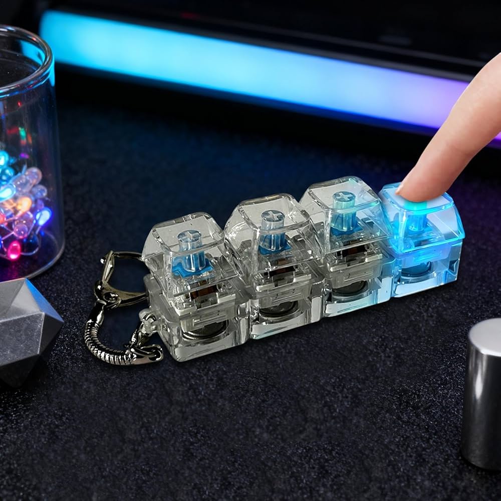 Keyboard Fidget Clicker Keychain