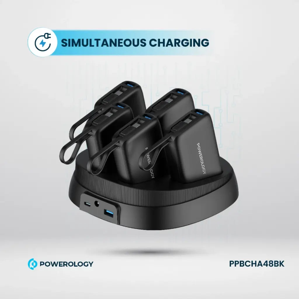 Powerology 5 in 1(10000mAh Power Bank Station)