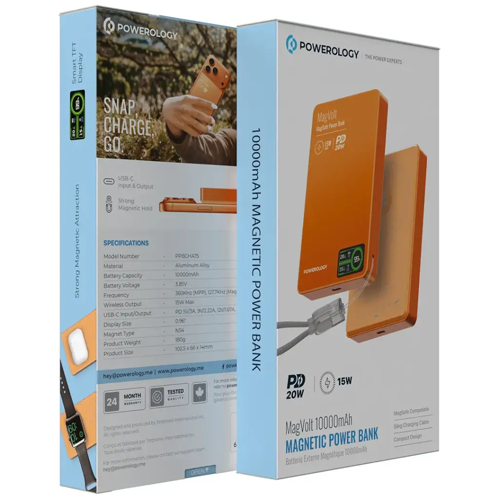 Powerology MagVolt 10000mAh Magnetic Power Bank