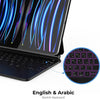 Blupebble Magic Folio with Trackpad English / Arabic Keyboard iPad Pro 12.9 2023