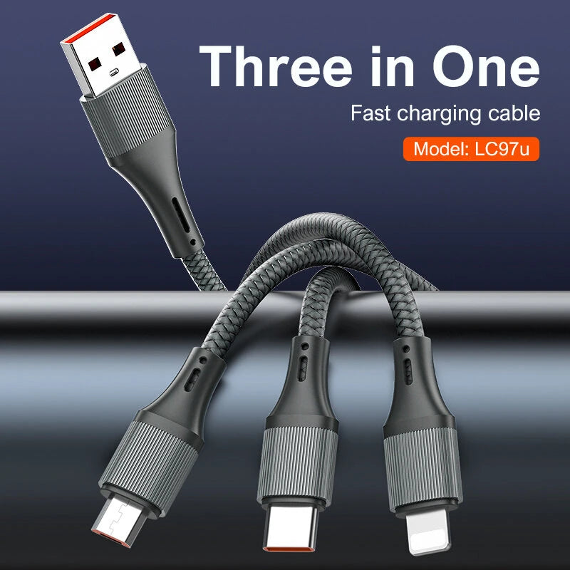 LDNIO LC97U 3-in-1 Fast Charging Cable