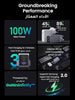 UGreen Nexode Pro 3 Port Gan fast Charger 100W with Usb - to Usb - c Cable 1.5M
