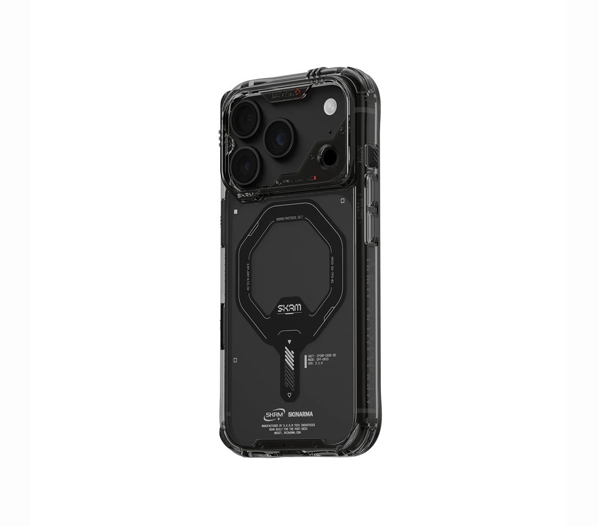 SKINARMA Saido Mag-Charge Clear Case for iPhone 18 Pro – Graphite