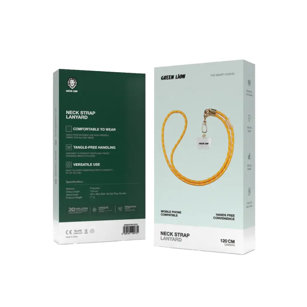 Green Lion Neck Strap Lanyard- Orange