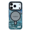 YOUNGKIT Technology Series Matte Finish Cover with Magsafe for iPhone 17 Series - Blue