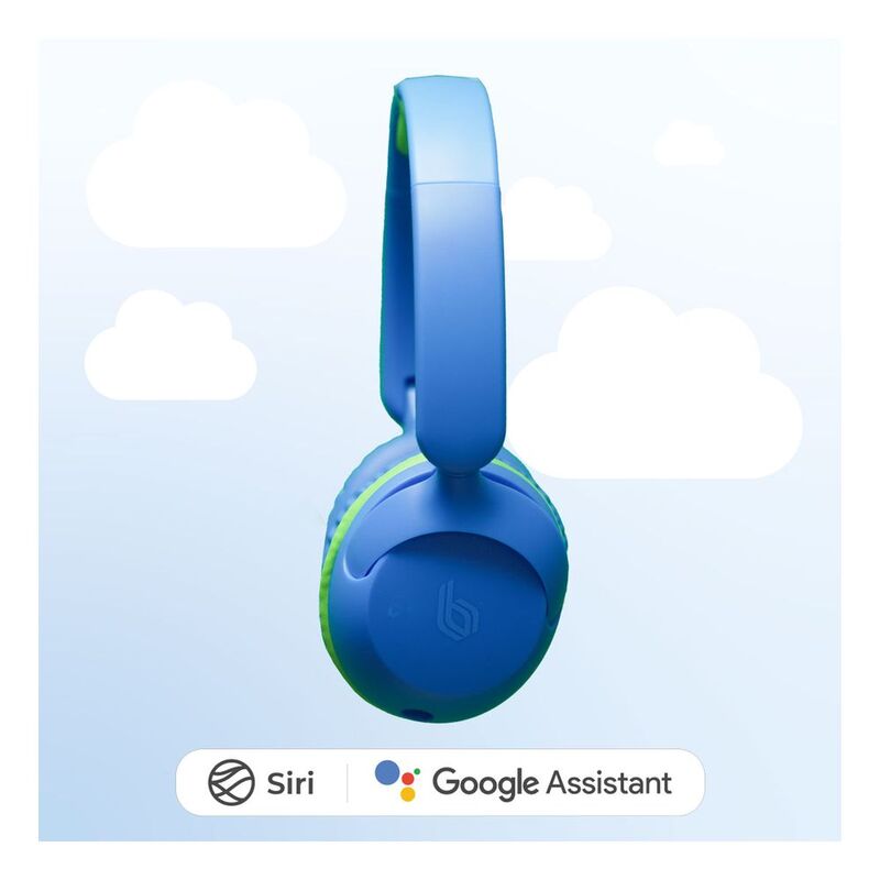 Blupebble Wireless & Wired On-Ear Headphones with Foldable Design Google Assistant - Blue