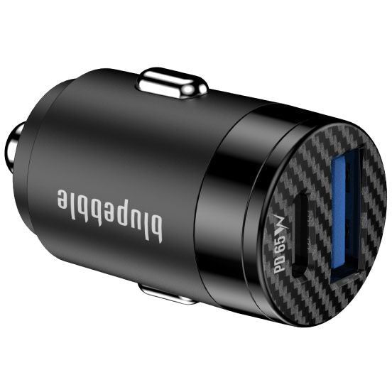 Blupebble Mini PD Car Charger Fast Charging Aluminum Car Charger with USB-C Port PD65W | Qc18W