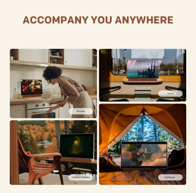 Skyworth 24-Inch Portable Smart FHD Google TV with Case