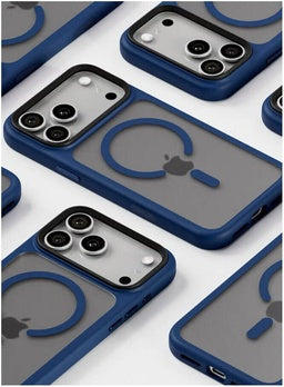 Blupebble Hybrid Matte MagSafe Case for iPhone 17 Pro - Blue