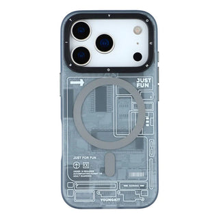 YOUNGKIT Technology Series Matte Finish Cover with Magsafe for iPhone 17 Series  - Grey