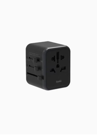 Blupebble Passport Three World Travel Adapter With 1 USB-C + 1 USB-A Ports