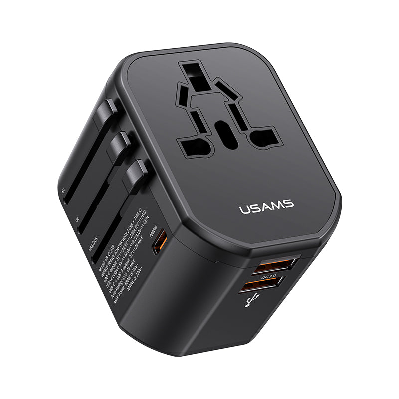 USMAS 20W Dual USB +Type-C Universal Travel Charger (US/AU/UK/EU)