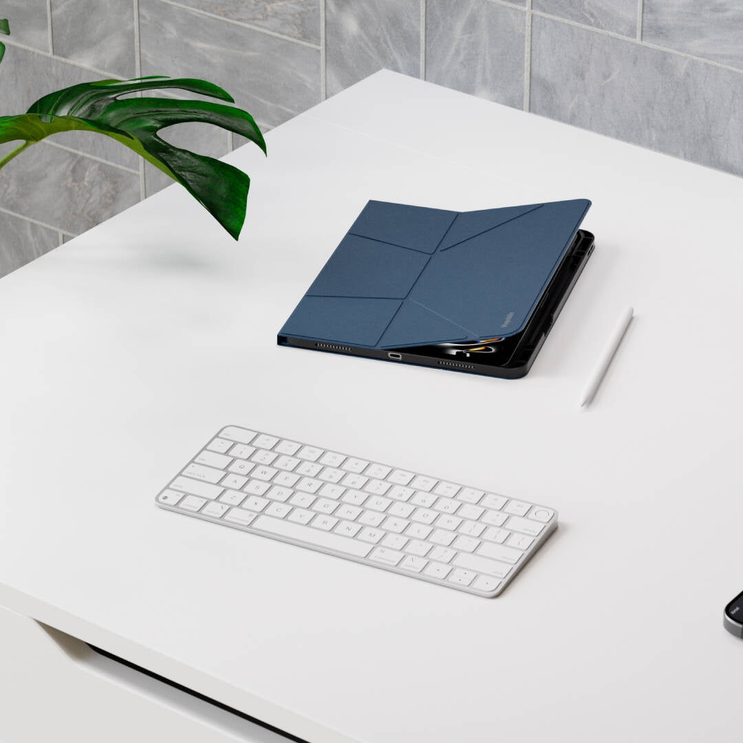 Blupebble Tokyo Elevated Case with Foldable Stand for iPad Pro 13" (2024) – Blue
