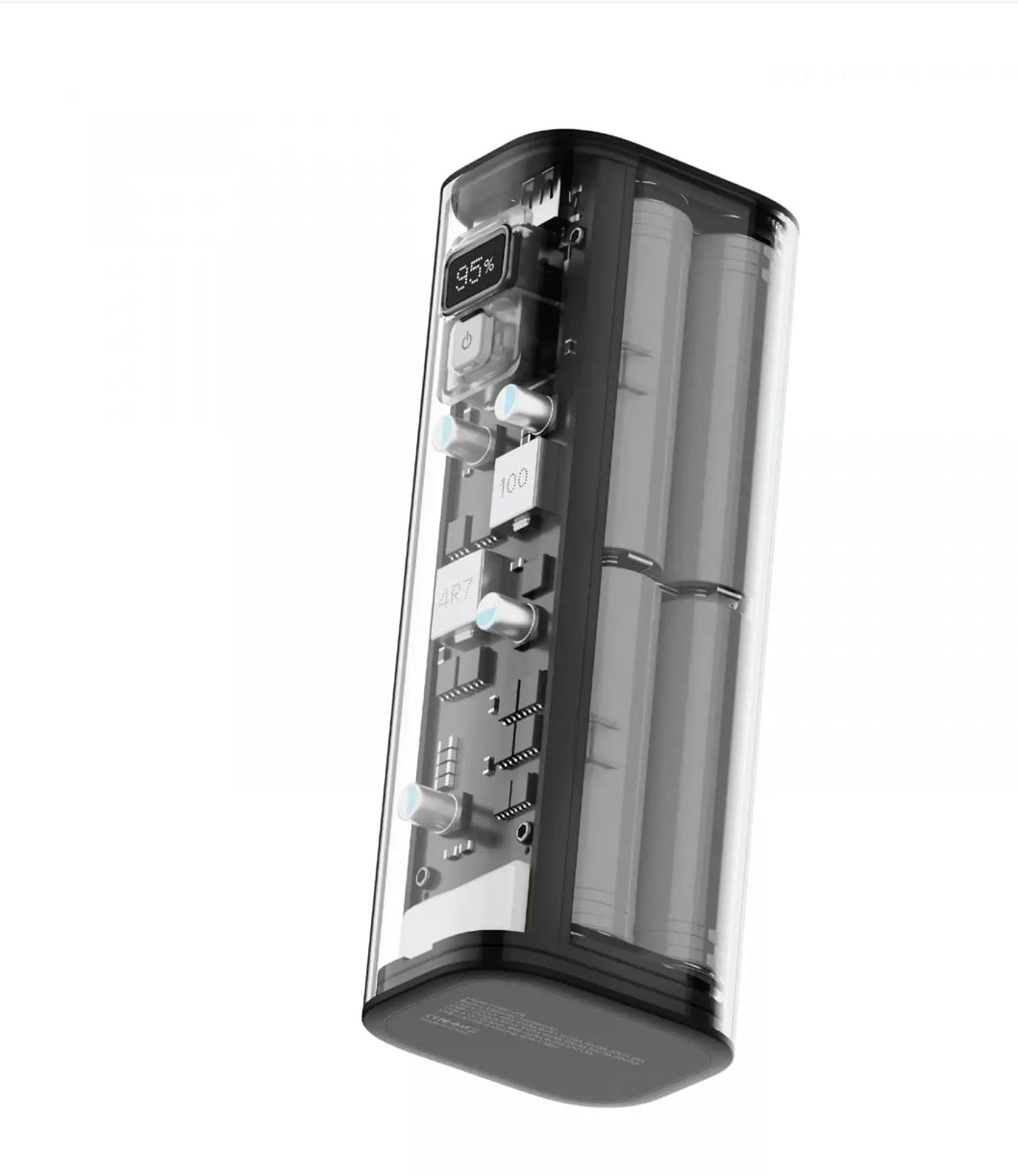 Powerology Crystalline Series Power Bank 24000mAh PD 100W - Dark Gray/Blue