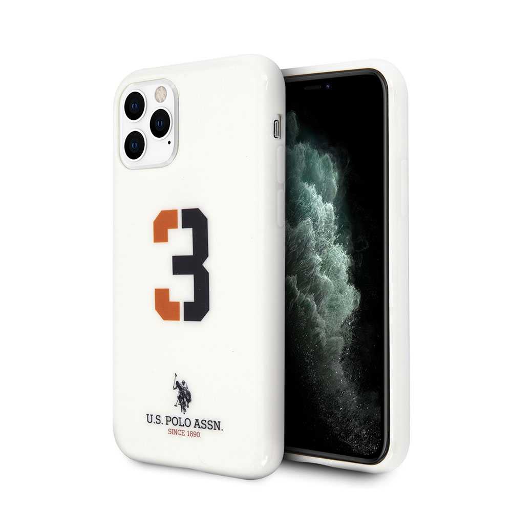 U.S.Polo Assn.PC/TPU Case No.3 Bicolor with Logo Print for iPhone 11 Pro - White